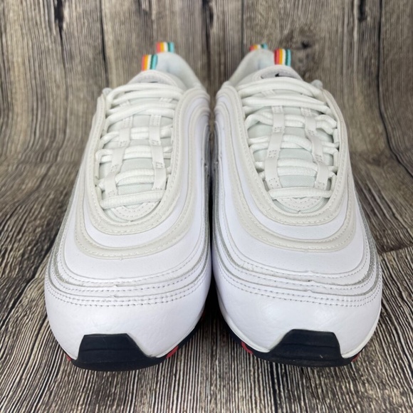 Nike Air Max 97 White/Thunder Blue/Green Noise/Crimson Wmns sizes DH1592-100 - Picture 4 of 8
